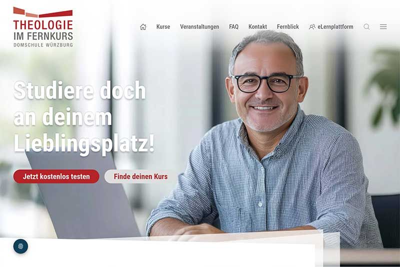Screenshot www.fernkurs-wuerzburg.de