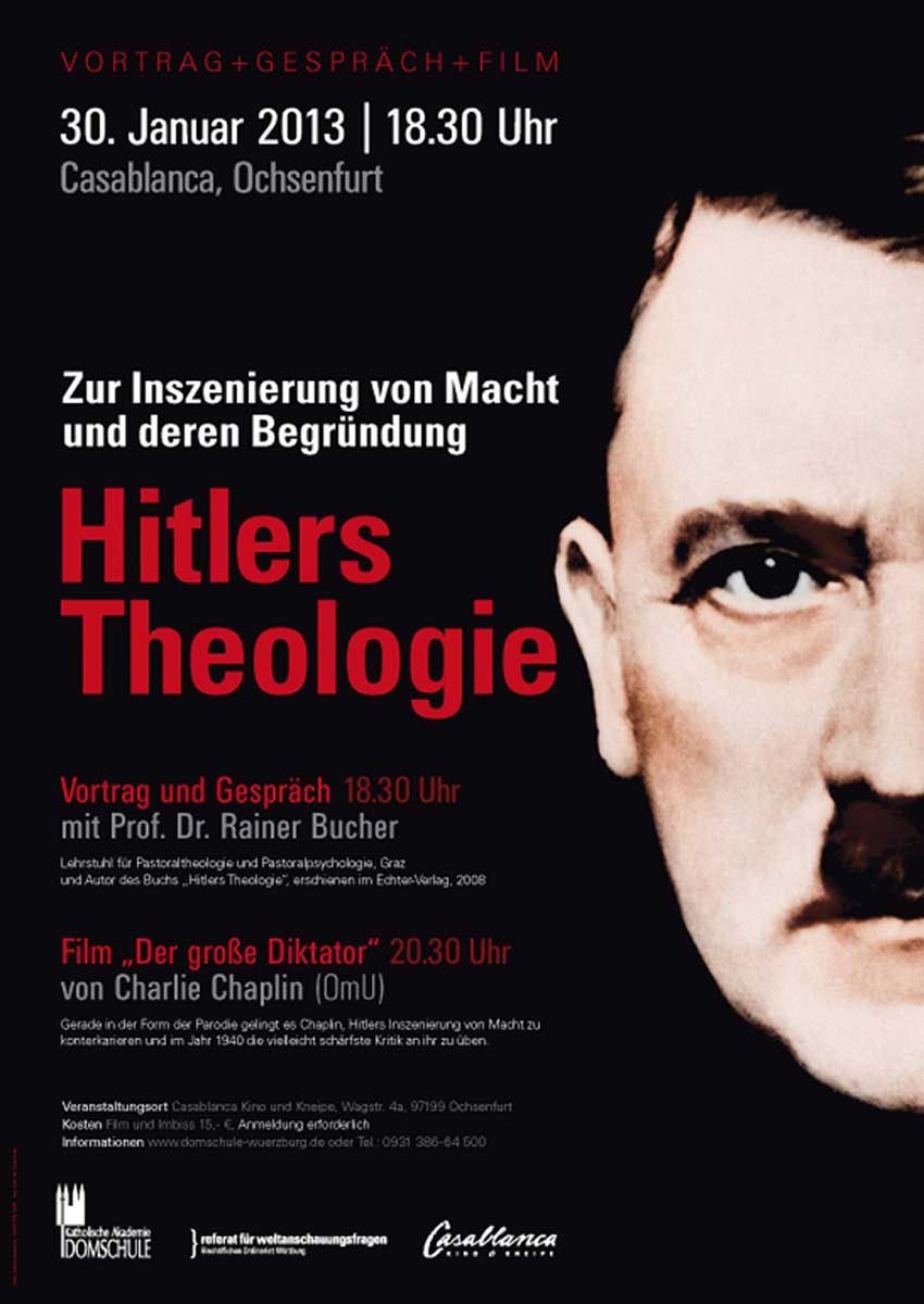 Plakat Filmreihe Hitlers Theologie